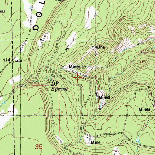 Topographic Map of Pack Rat Mine, CO