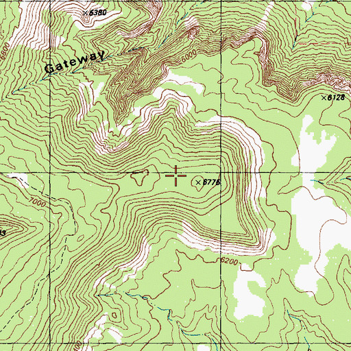 Topographic Map of Ajax One Mine, CO