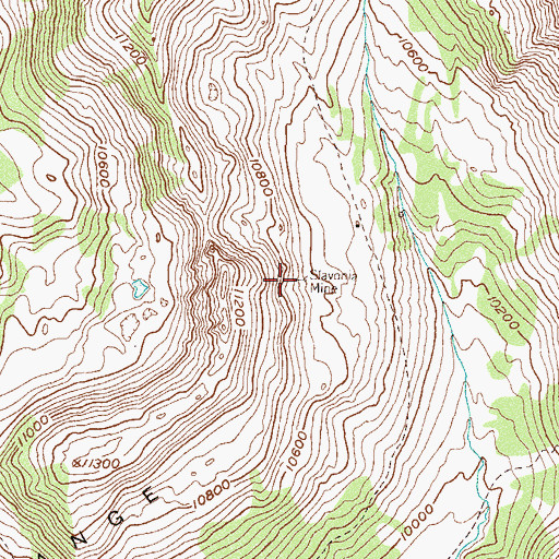 Topographic Map of Slavonia Mine, CO