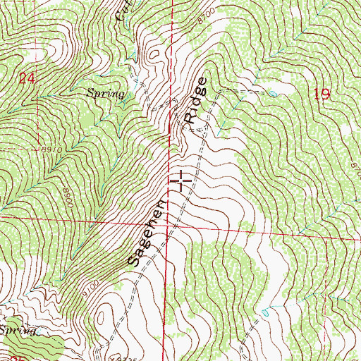 Topographic Map of Liberty Bell Mines, CO
