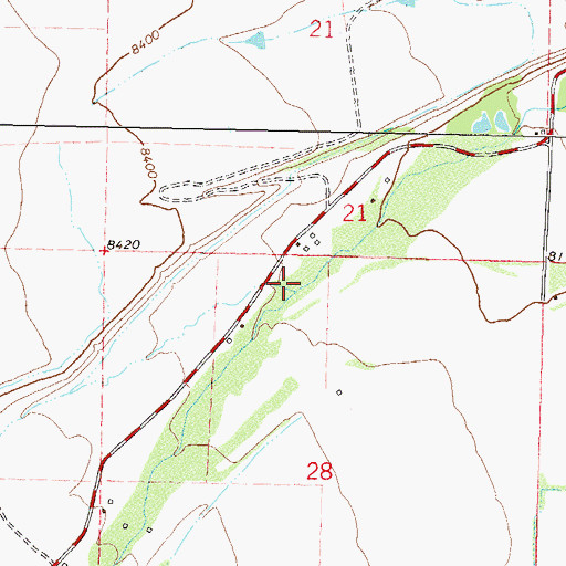 Topographic Map of Moore Park Creek, CO
