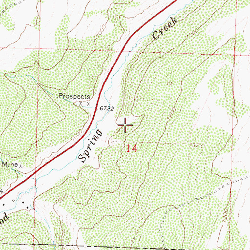 Topographic Map of James Mine, CO