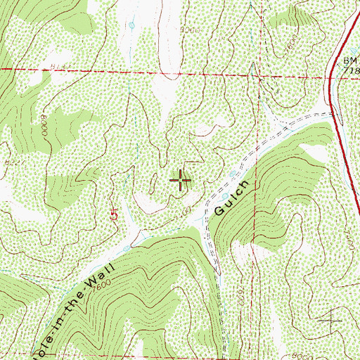 Topographic Map of Gentry Mine, CO