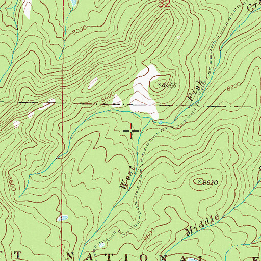 Topographic Map of Pinnacle Mine, CO