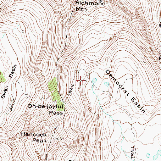 Topographic Map of Ruby Mining Property Mine, CO