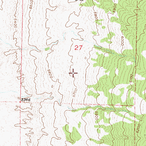 Topographic Map of Iron Cap Mine, CO