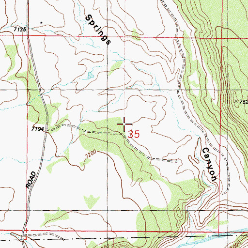 Topographic Map of Seavy Ranch Mine, CO