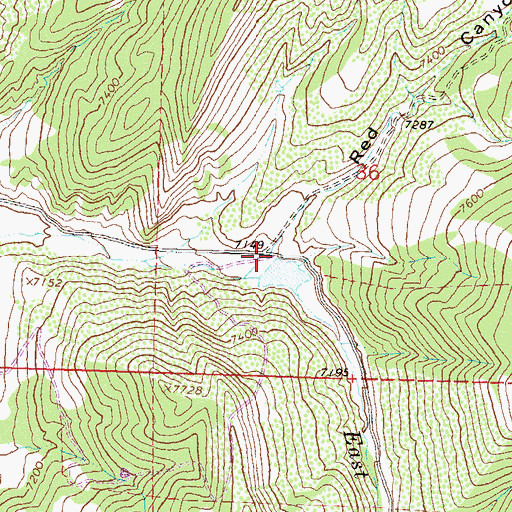 Topographic Map of Red Canyon, CO