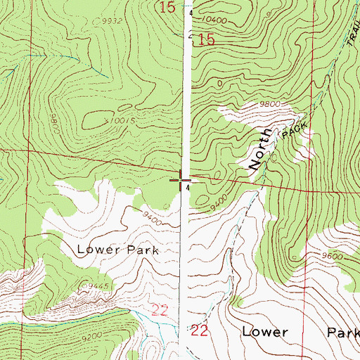 Topographic Map of Indian Creek Bog Iron Mine, CO