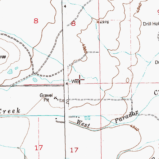 Topographic Map of Carmack Potash Mine, CO