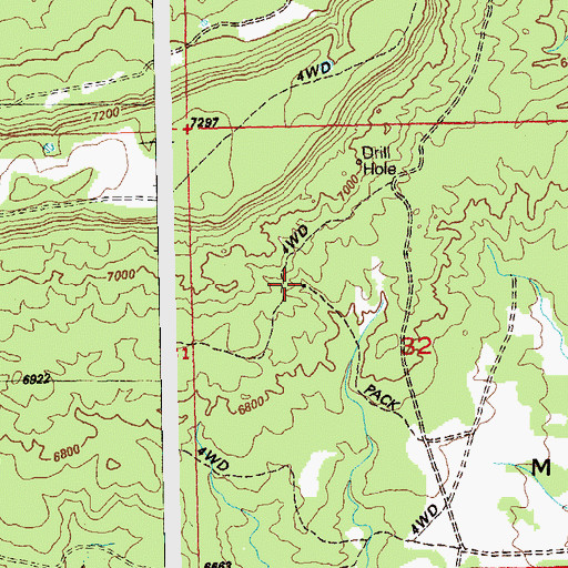 Topographic Map of Sego Lily Lou Mine, CO
