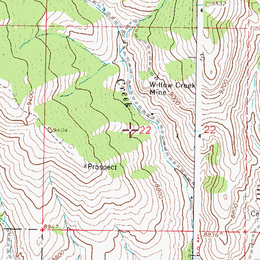 Topographic Map of New Anniversary Mine, CO