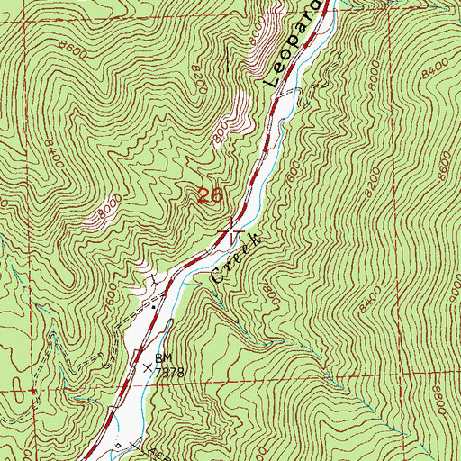 Topographic Map of Single Jack Mine, CO