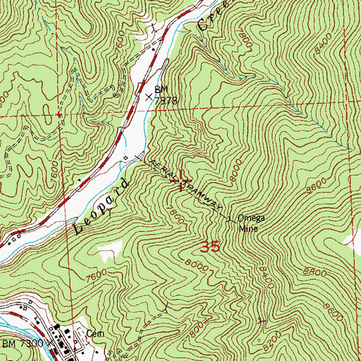 Topographic Map of White Spar Mine, CO