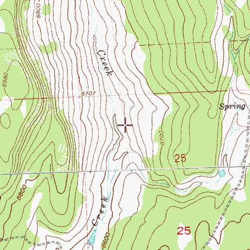Topographic Map of Rattlesnake Claims, CO