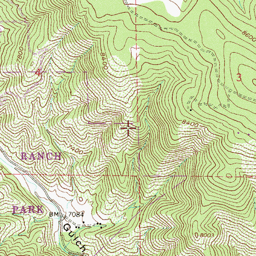 Topographic Map of Platte Canyon Mine, CO