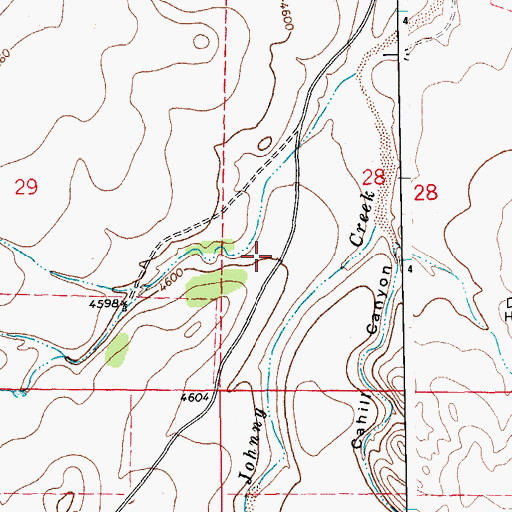 Topographic Map of Johnny Branch Mine, CO