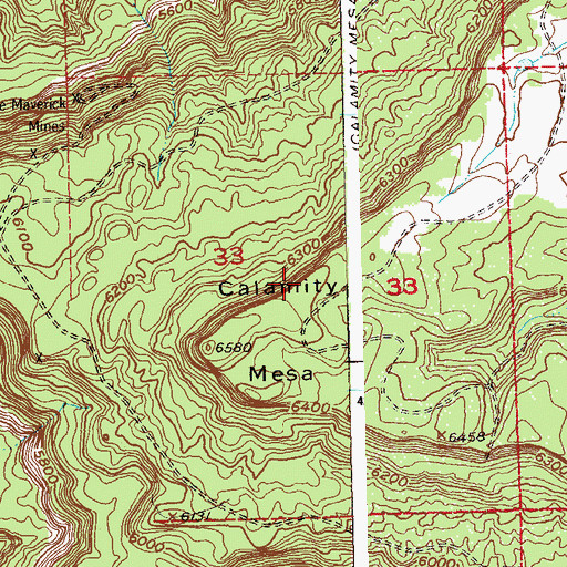 Topographic Map of Kanarado Mine, CO