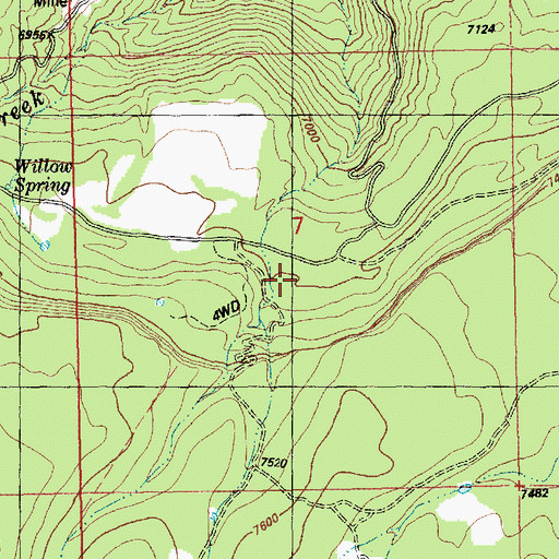 Topographic Map of Lucky Day Mine, CO