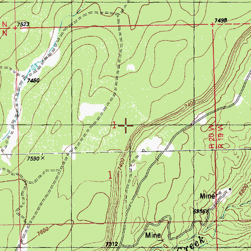 Topographic Map of Mark Mine, CO