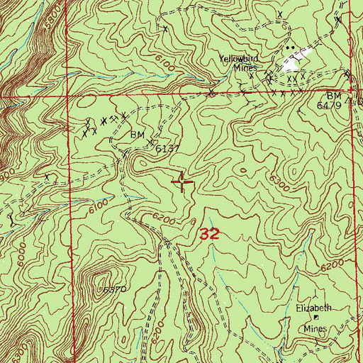 Topographic Map of Raven Mine, CO