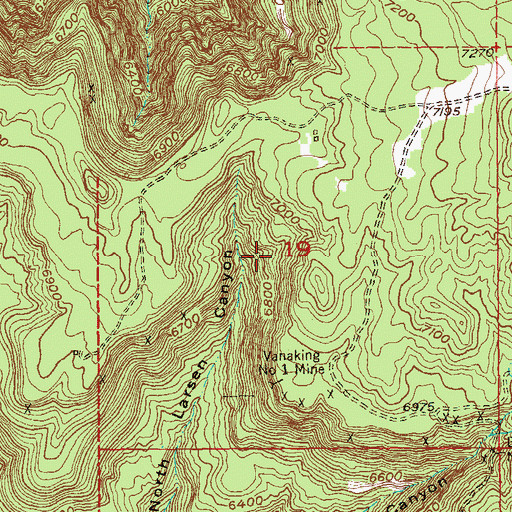 Topographic Map of Rena Mine, CO