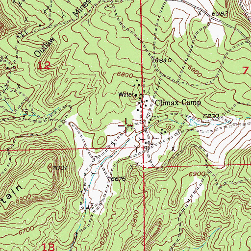 Topographic Map of Ronnie Mine, CO