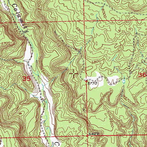 Topographic Map of Supply Eleven Mine, CO