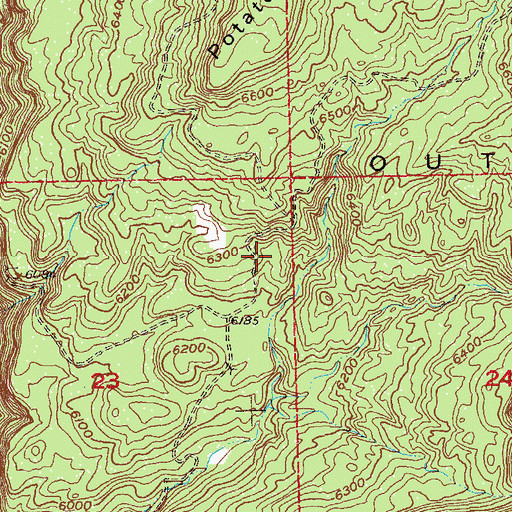 Topographic Map of Trojan Mine, CO