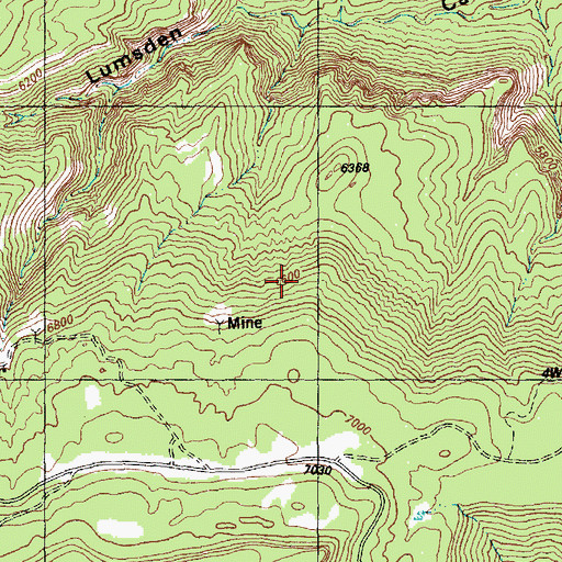 Topographic Map of Lost Indian Mine, CO
