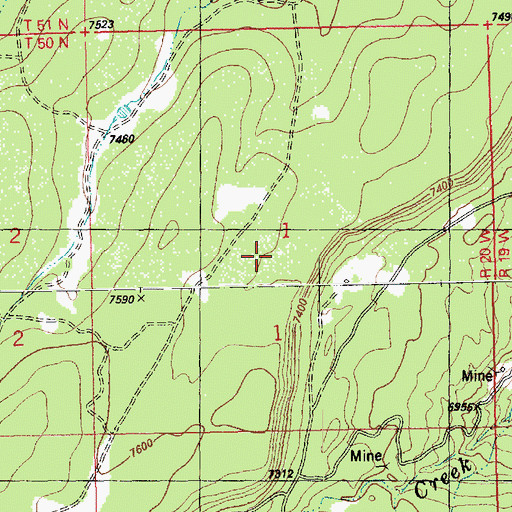 Topographic Map of Upper John Brown Mine, CO