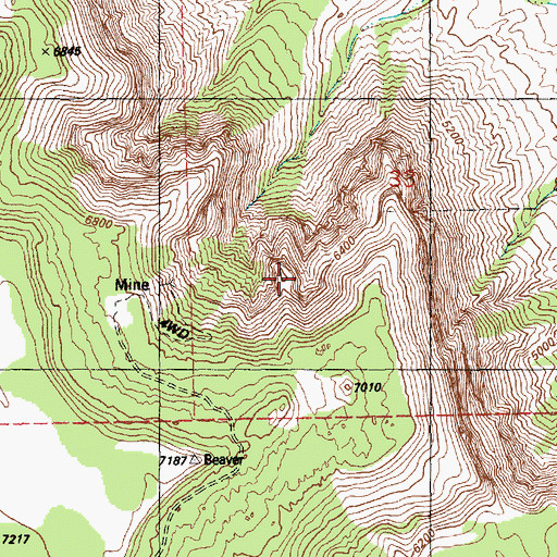 Topographic Map of Winfield-McCormick Mine, CO