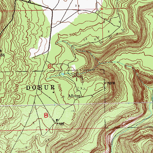 Topographic Map of San Miguel Mine, CO