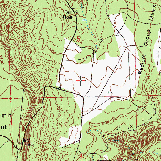 Topographic Map of Summit Group Mine, CO
