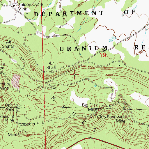 Topographic Map of Jo Anne Mine, CO