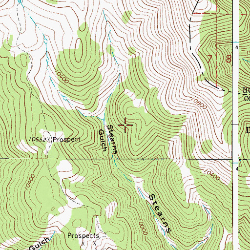 Topographic Map of Copper King Mine, CO