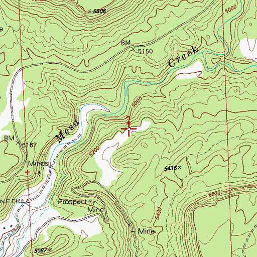 Topographic Map of Index Mine, CO