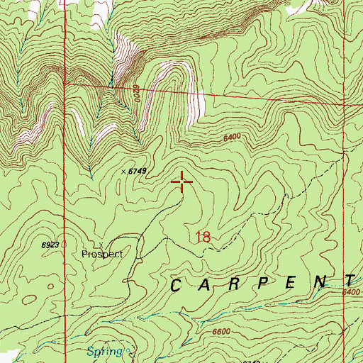 Topographic Map of Judy Ann Mine, CO