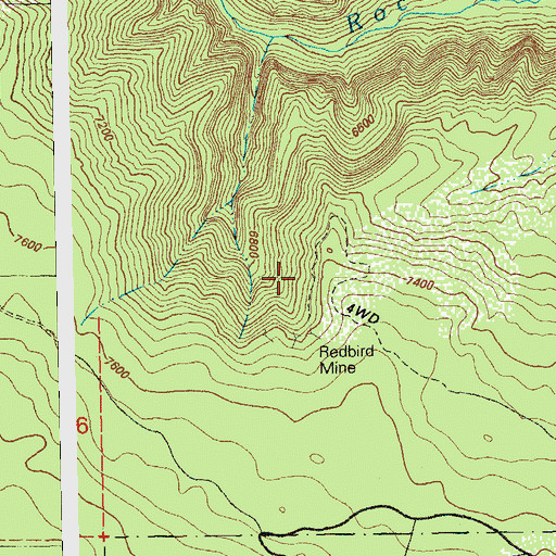 Topographic Map of Lone Pine Mine, CO