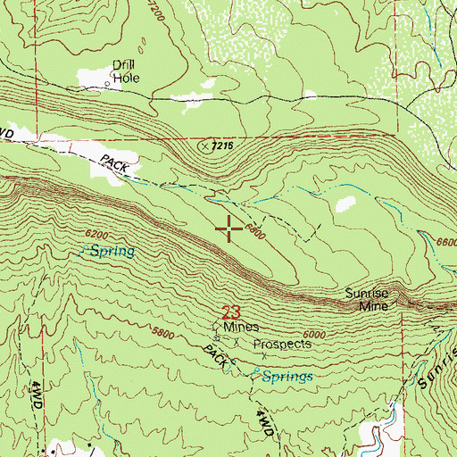 Topographic Map of Red Beds Mine, CO