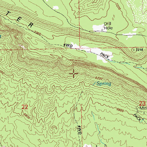 Topographic Map of Red Hill Group Mine, CO
