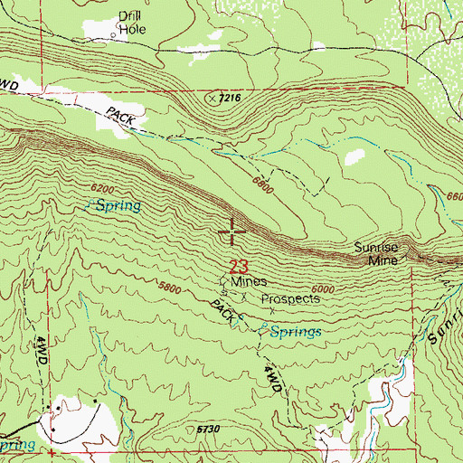 Topographic Map of Woodchuck Mine, CO