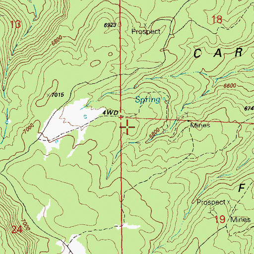 Topographic Map of Cedar Group Mine, CO