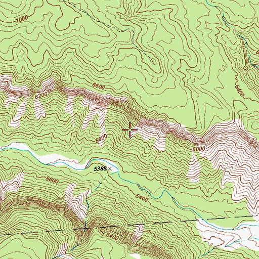 Topographic Map of Roc Creek Mine, CO