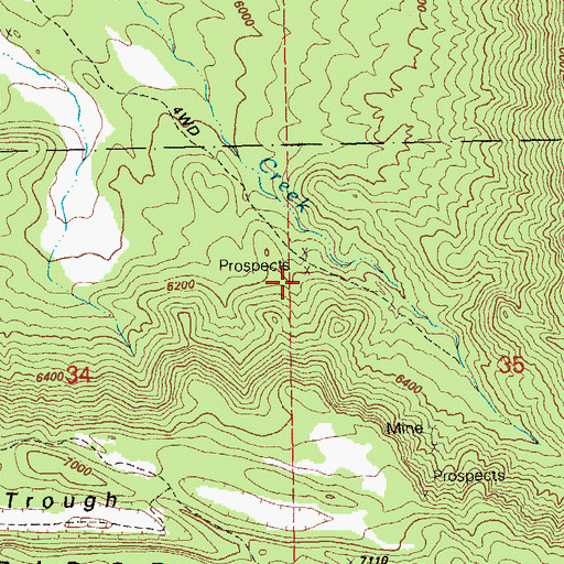 Topographic Map of Sinbad Group Mine, CO