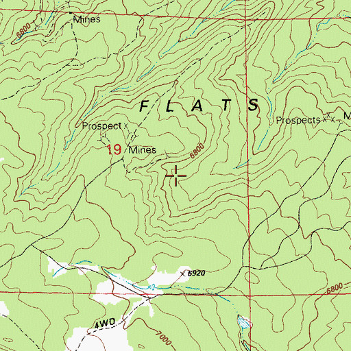 Topographic Map of Zella Mine, CO