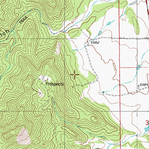 Topographic Map of McIntyre Mine, CO