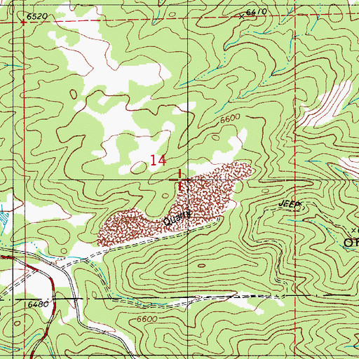 Topographic Map of Suzanna Mine, CO