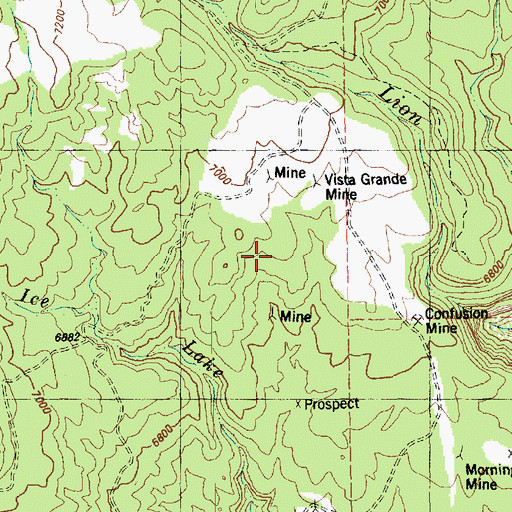 Topographic Map of Independence Mine, CO