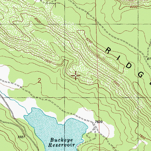 Topographic Map of Jackpot Mine, CO